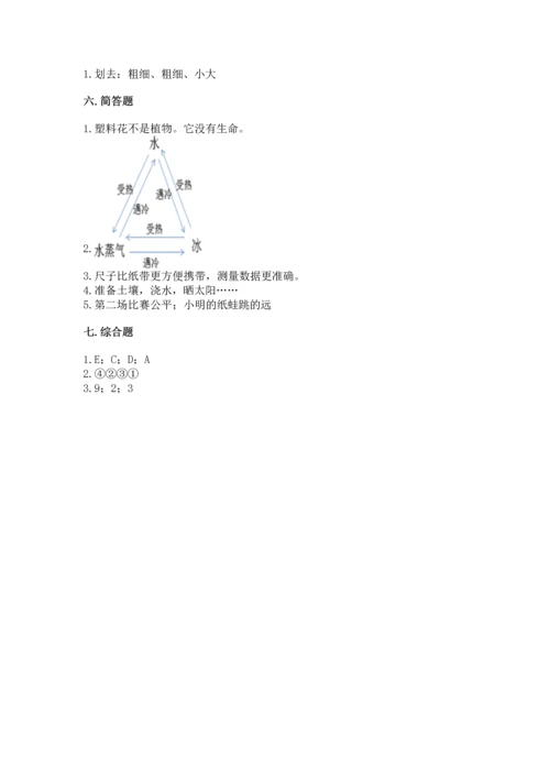 教科版一年级上册科学期末测试卷带答案ab卷.docx