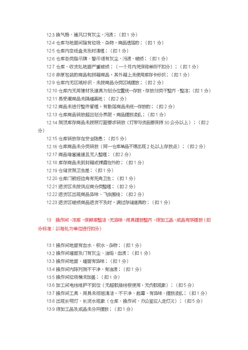 超市考核细则及扣分标准(共20页)