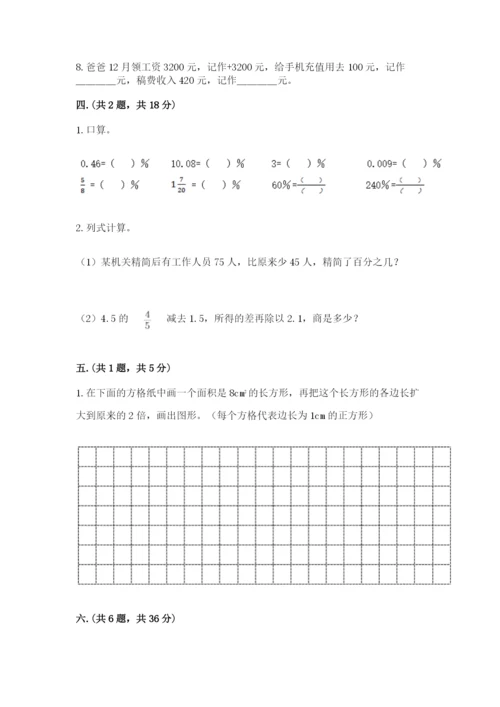 人教版六年级数学小升初试卷有精品答案.docx