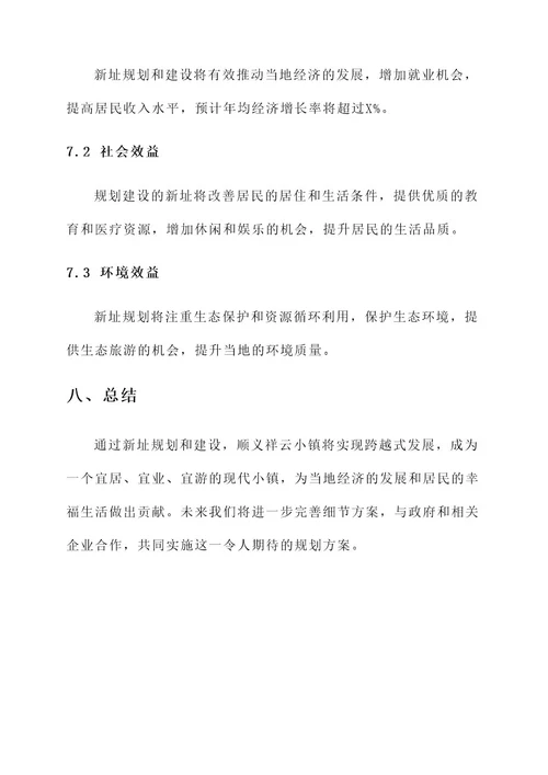 顺义祥云小镇新址规划方案