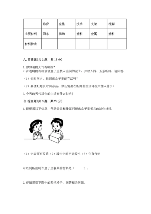 教科版二年级上册科学期末测试卷附参考答案（培优b卷）.docx