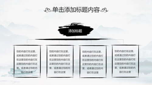 中国传统文化国学经典水墨中国风ppt模板