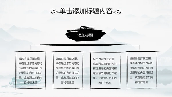 中国传统文化国学经典水墨中国风ppt模板