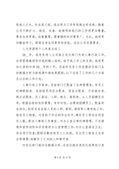 人力资源部个人年度总结.docx