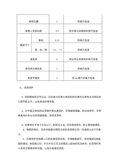 砖胎膜技术交底