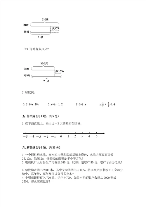 北师大版数学六年级下册期末测试卷精品【典优】