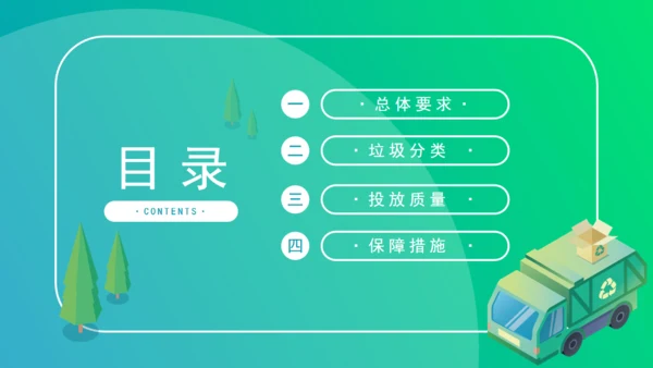 简约2.5D垃圾分类通用PPT模板