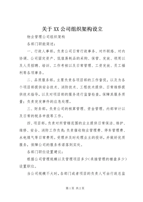 关于XX公司组织架构设立 (2).docx