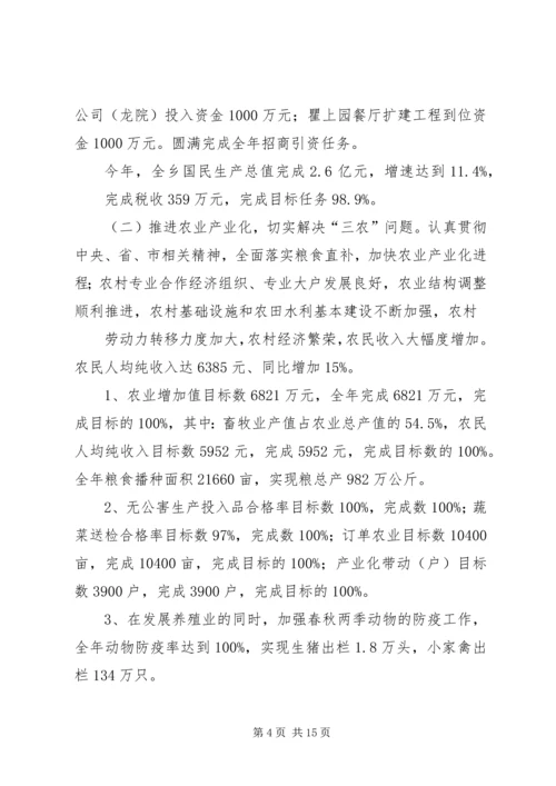 年度乡政府工作总结及年工作计划.docx