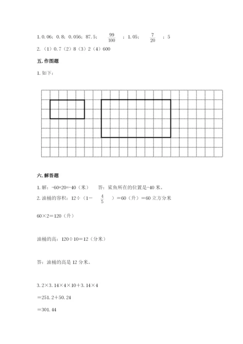 人教版六年级下册数学期末测试卷【典型题】.docx