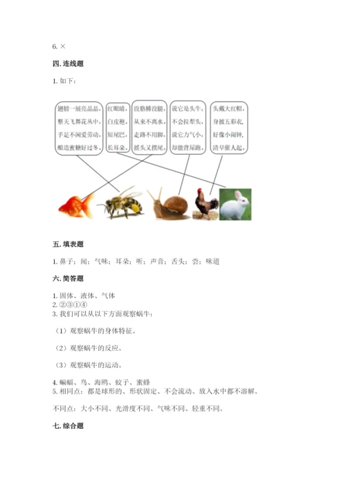 教科版一年级下册科学期末测试卷附答案【精练】.docx