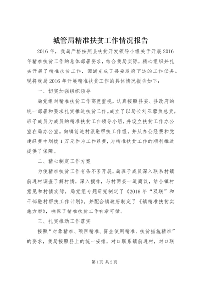 城管局精准扶贫工作情况报告.docx