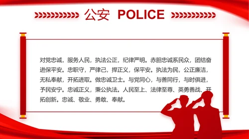 红色公安局警察年度工作计划动态PPT