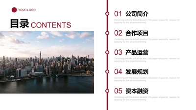 简约企业介绍宣传公司简介目录PPT模板