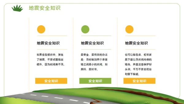 地震自救常识公益宣讲通用PPT课件模板