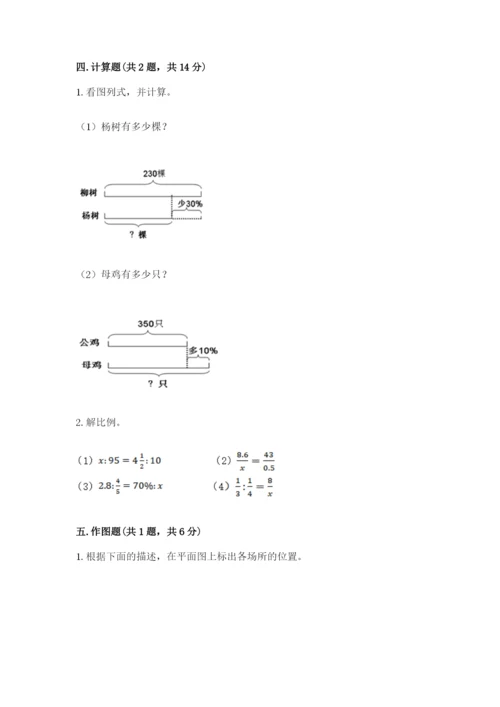 南阳市卧龙区六年级下册数学期末测试卷学生专用.docx