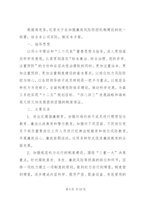 廉政风险预控机制建设方案.docx