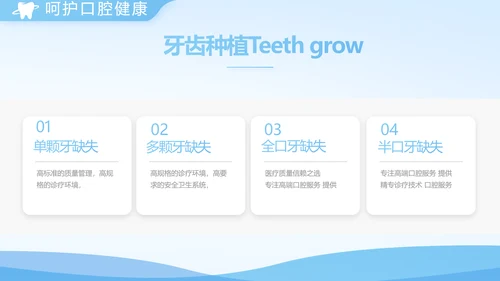蓝色医疗牙科口腔年年终总结PPT