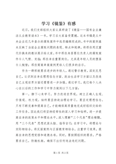 学习《镜鉴》有感.docx