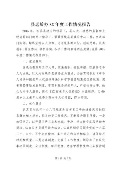 县老龄办XX年度工作情况报告.docx