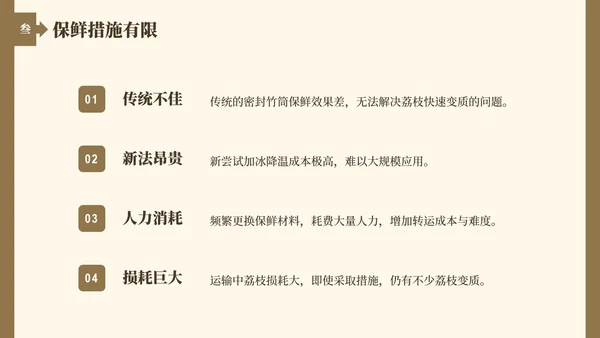 棕黄色长安的荔枝读书笔记分享PPT模板