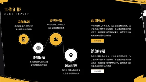 黑色商务风工作汇报通用PPT