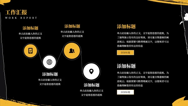 黑色商务风工作汇报通用PPT