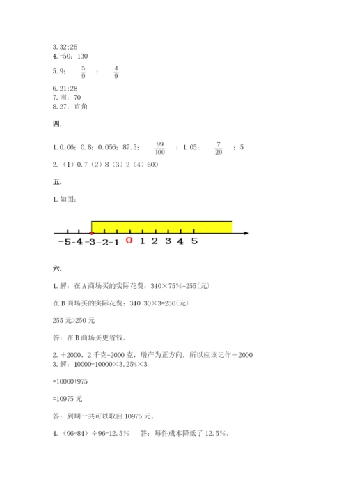 北师大版小升初数学模拟试卷（轻巧夺冠）.docx