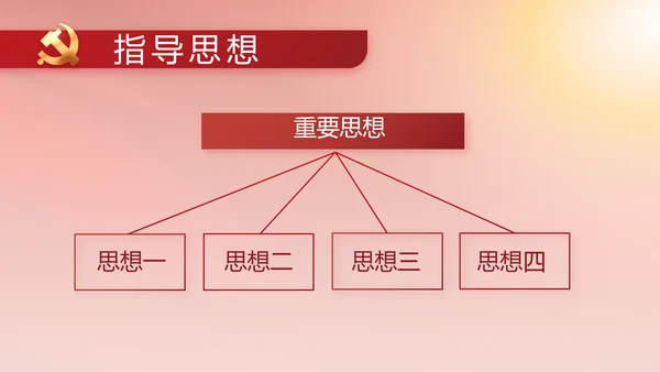 简约红色党建党支部年终工作总结PPT