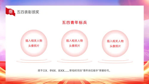 五四表彰大会砥砺奋进正当时通用PPT模板