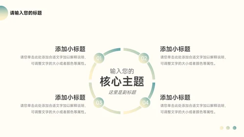 绿色高端大气简约学习汇报PPT模板