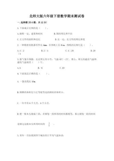 北师大版六年级下册数学期末测试卷【夺冠系列】.docx