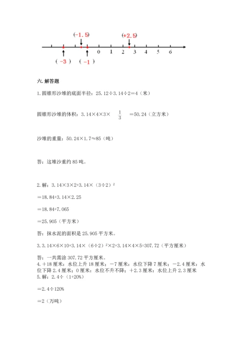 最新人教版六年级下册数学期末测试卷精品【名师系列】.docx