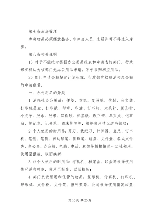 办公用品管理制度(改合).docx