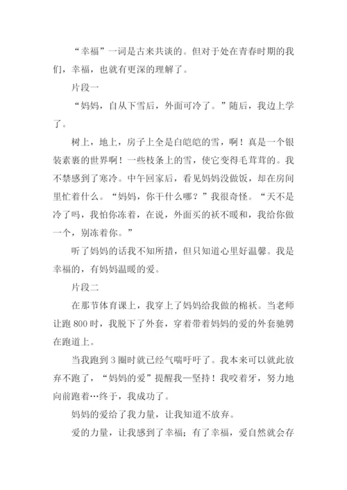 幸福的瞬间作文450字.docx