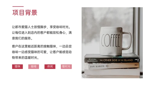猫舍咖啡馆创业融资商业计划书通用PPT模板