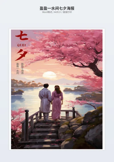 盈盈一水间七夕海报