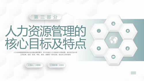 绿色简约人力资源管理六大模版PPT模板宣传PPT动态PPT