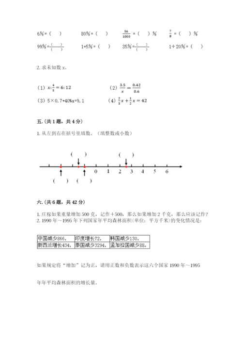 小学毕业班数学检测题及答案（有一套）.docx