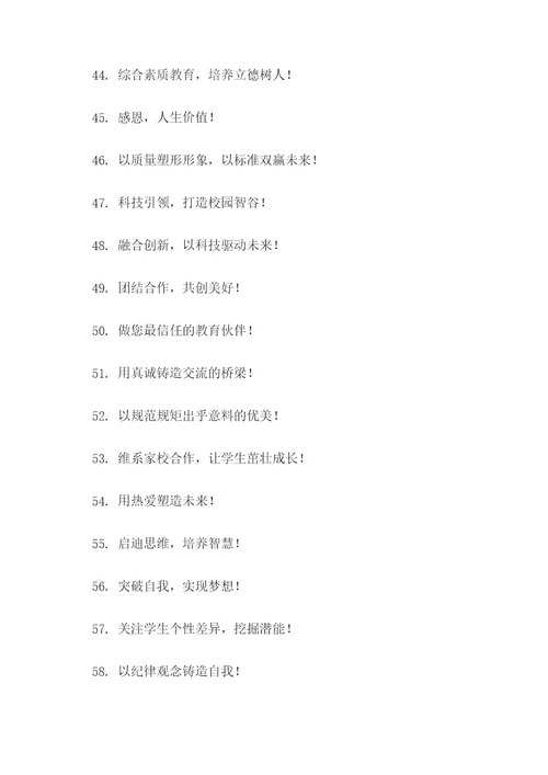 校区门牌标语大全