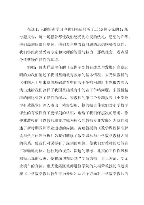 国培计划小学数学心得体会（3篇）