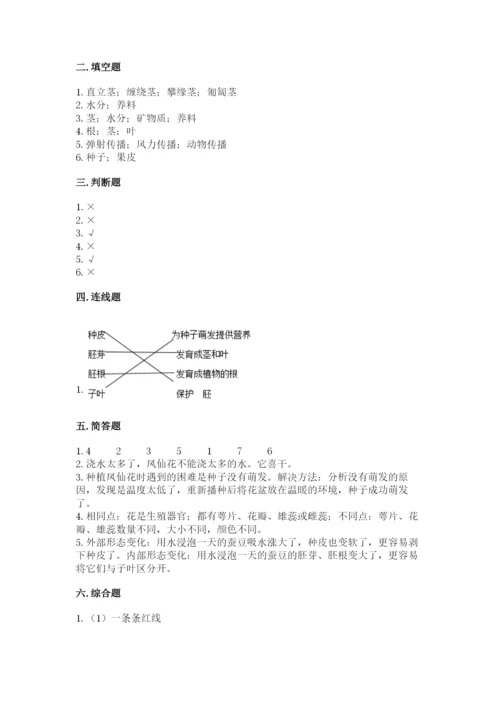 科学四年级下册第一单元《植物的生长变化》测试卷必考.docx