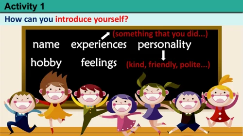 Starter Welcome to junior high!-Introduce yourself