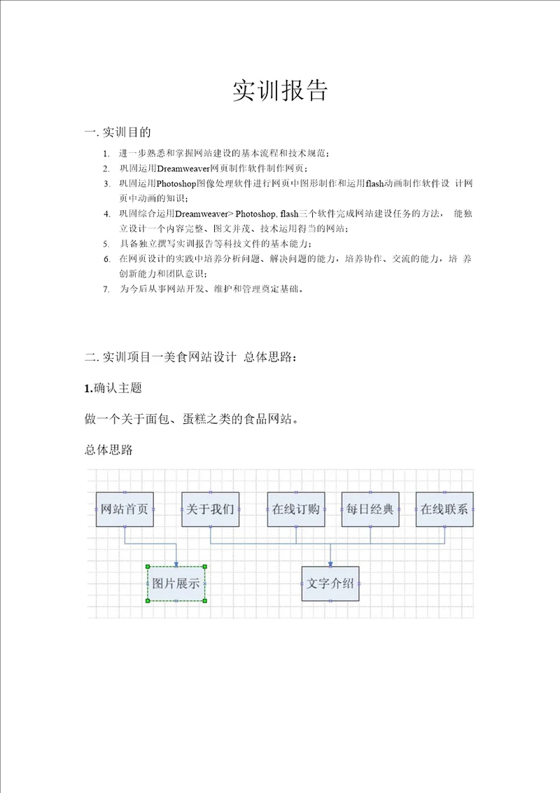 动态网页设计实训报告