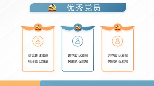 蓝色大气党建党支部学习教育活动动态PPT模板