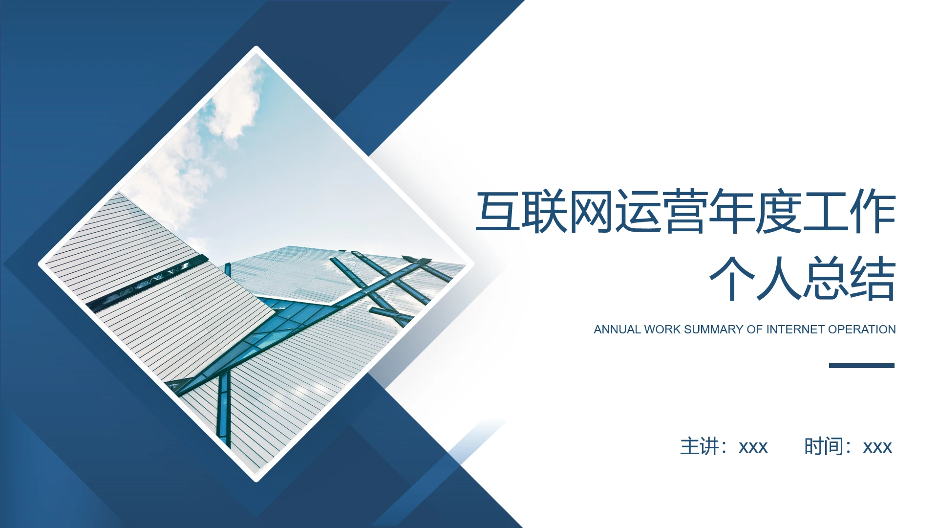 互联网运营个人年终工作总结年度工作总结汇报PPT模版