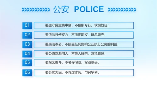 蓝色大气公安警察工作汇报PPT动态模板