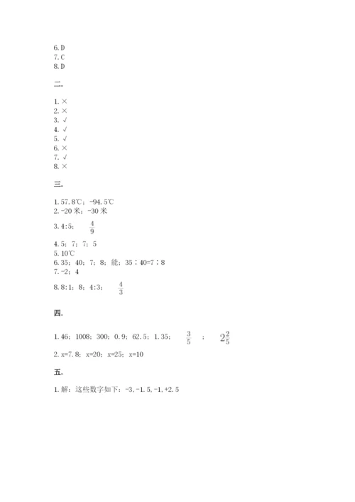 实用小学数学青岛版六年级下册期末测试卷【考点精练】.docx