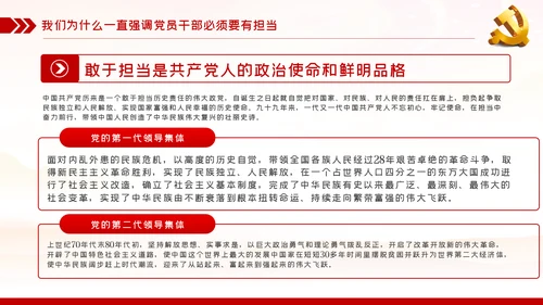 党课讲稿党员的担当争做合格党员PPT模板