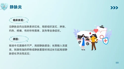 蓝色卡通静脉输液培训PPT模板宣传PPT动态PPT